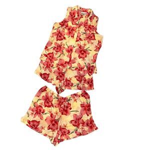 Morgan Taylor Intimates VINTAGE Floral 2-Piece‎ Pajama Short Set - Size M